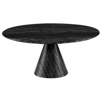 Amina Black Wood Coffee Table