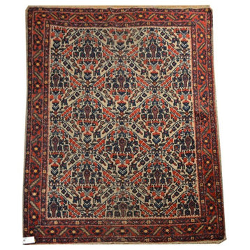 Antique Persian Oriental Rug, 4'10"x6'