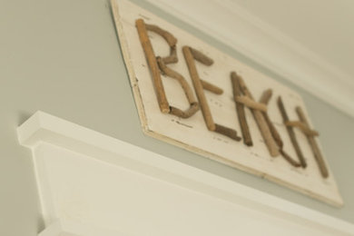 Inspiration for a coastal entryway remodel in New York