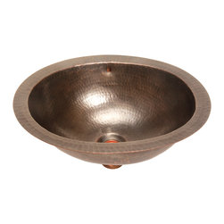 Belle Foret Model BFC11 ORB Small Oval Lavatory  Self-Rimming Copper Sink - Bathroom Sinks