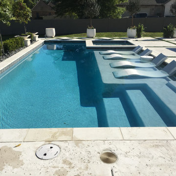 White Concrete Quartzite Coping