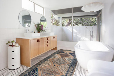 Bathroom - rustic bathroom idea in Miami
