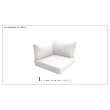 Covers for Low-Back Corner Chair Cushions 6 inches thick in Sail White