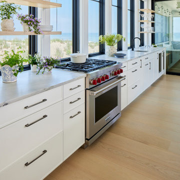 Cabinetry Range with Floating Shelves