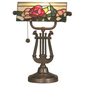 Evelyn 1 Light Table Lamp, Antique Bronze, 10.5"