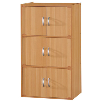 6-Door Storage Cabinet, Beech