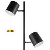 Banner Matte Black 2-Light Energy Star LED Integrated 3-Way Dimmer Floor Lamp