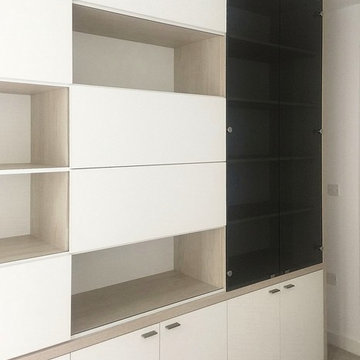 Puzzle Bookcases Shelving unit wiht desks and window seat