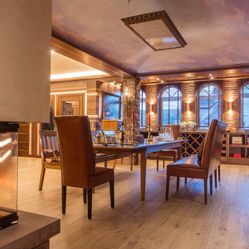 Moderne Weinkellereinrichtung im exklusiven Stil