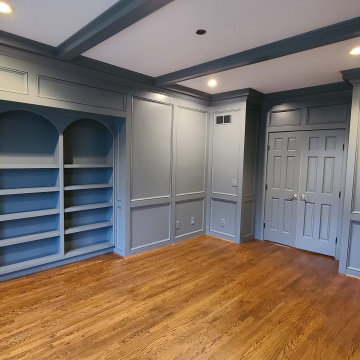 Unique Built-In Office Shelving and Paneling