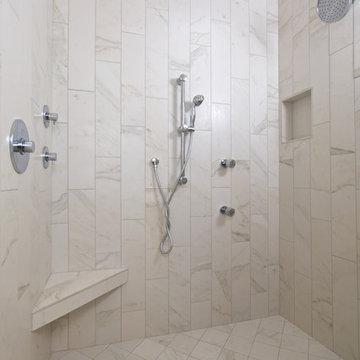 Master Bathroom Shower with body sprays