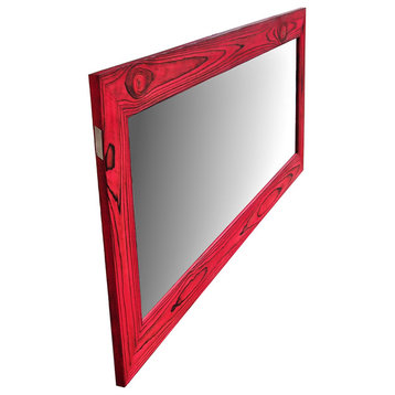Red Mirror, Reclaimed Wood Mirror, Large Mirror, Full Length Mirror