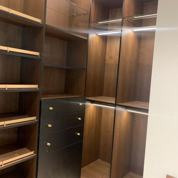 Luxury Living: Designing Wooden Black Walk-In Closet Spaces