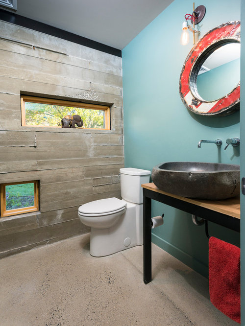 Industrial Powder Room Design Ideas, Remodels & Photos