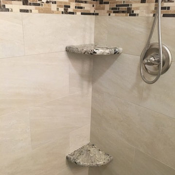 MASTER BATHROOM - Complete Remodel 12 x 24 Tile, Vanity, Alaska White Granite