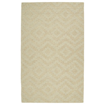 Kaleen Hand-Tufted Imprints Modern Wool Rug, Sand, 8'x11'
