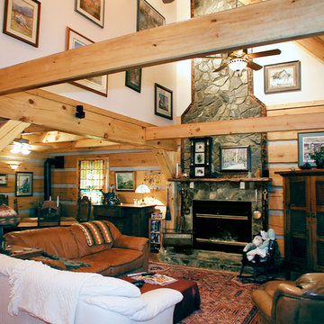 Farmhouse style log home