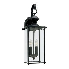 Sea Gull Lighting 2-Light Outdoor Lantern, Black