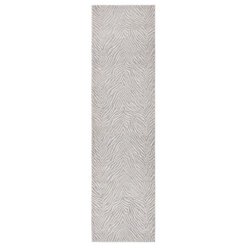 Unique Loom Meghan Finsbury Rug, Gray and Ivory, 2'x8' Runner