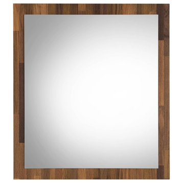 ACME Hestia Rectangular Wooden Frame Mirror in Walnut