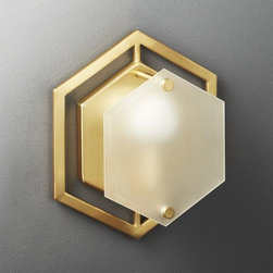 Hex Geometric Wall Sconce | CB2 - Wall Sconces