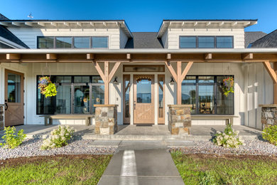 Inspiration for a farmhouse home design remodel in Other