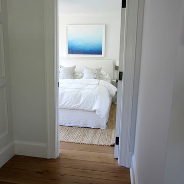 AMAGANSETT: WIDE PLANK CHARACTER WHITE OAK INSTALLED/FINISHED W BONA TRAFFIC HD