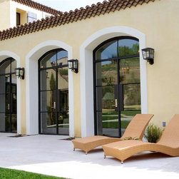 French Doors with Radius Transome - Windows And Doors