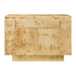 Worlds Away Burl Wood Bar Cabinet - Wine And Bar Cabinets