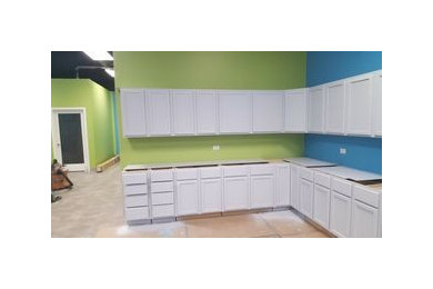 Before, During & After Painting Commercial Cabinets in Plainfield, IL