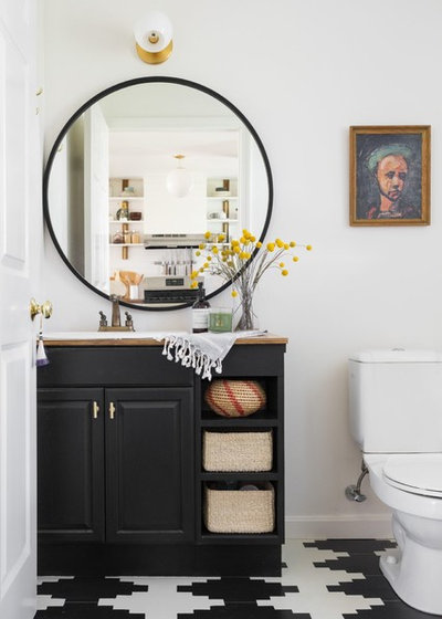 Eclectic Powder Room by Shannon Tate Interiors