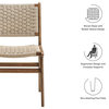 Saoirse Woven Rope Wood Dining Side Chair, Set of 2, Walnut Natural