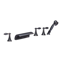 Lyon Triple Handle Solid Brass Bathroom Sink Faucet - Bathroom Sink Faucets