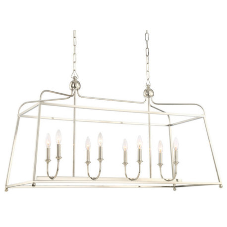 Libby Langdon for Crystorama Sylvan 8 Light Polished Nickel Chandelier