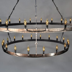 Horseless Carriage Wheel, 48", offset spokes - Chandeliers