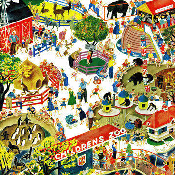 "Children's Zoo" Painting Print on Canvas by Curtis