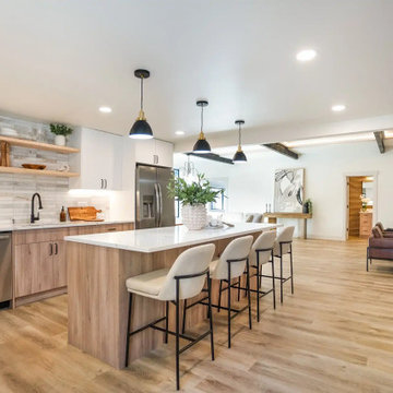 Kitchen Island Bar Open to Living Room with Dishwasher – Beacon Hill Seattle