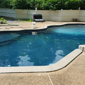 One More Pool Renovation - Tile, Coping, Diamond Brite - Ocean Blue