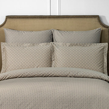 Art-Deco Beige Pillowcase Euro