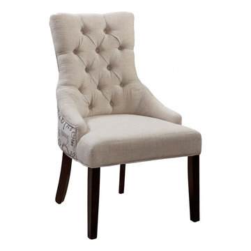 Bassett Mirror Fortnum Tufted Nailhead Parsons Chair