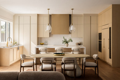 Inspiration for a contemporary dining room remodel in New York