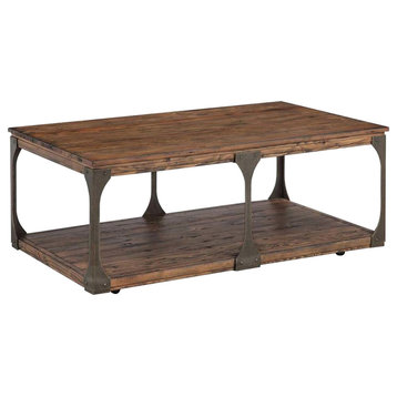 Magnussen Montgomery Industrial Mobile Coffee Table in Bourbon