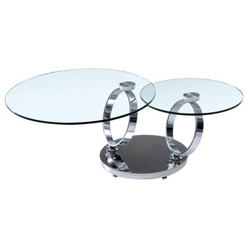 Satellite Coffee Table in High Polished Stainless Steel Base