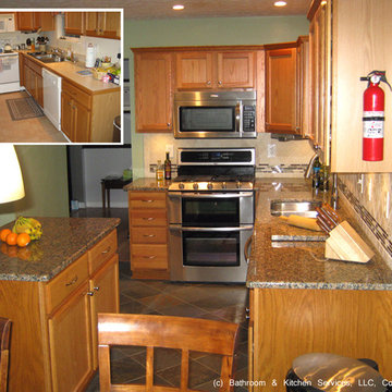 Kitchen update countertop backsplash flooring