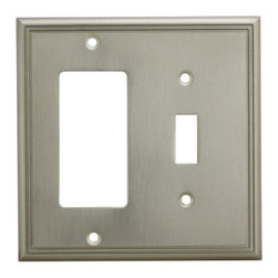 Cosmas - Cosmas Decorative Wall Plates/Outlet Cover, Satin Nickel, 65000 Series - Switch Plates And Outlet Covers