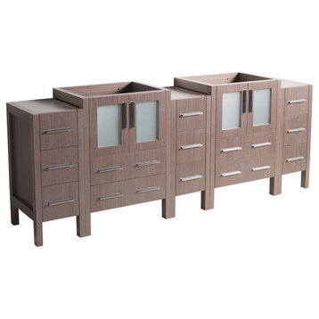 Fresca Torino Modern Bathroom Cabinet, 84", Gray Oak