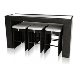Outdoor Bar and Stools Black - Products