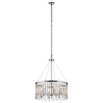 Kichler - Chandelier/Pendant 6-Light, Chrome - Piper 6 Light Chandelier/Pendant mixes modern with femininity with its delicate glass bead accents. Making this a focal point in any modern room is the linear detail in the clear glass and metal rods finished in Chrome.