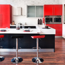 red kitchen