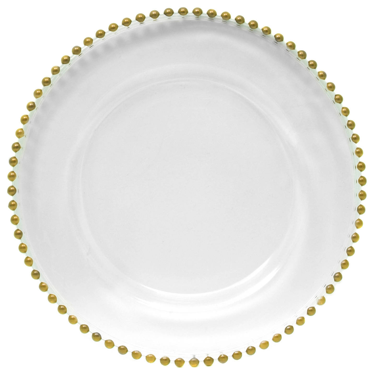 Beaded Charger Plate, Gold